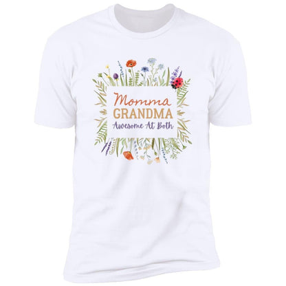 Personalized Momma Grandma Awesome At Both Premium T-Shirt for Moms and Awesome Grandmothers Too!