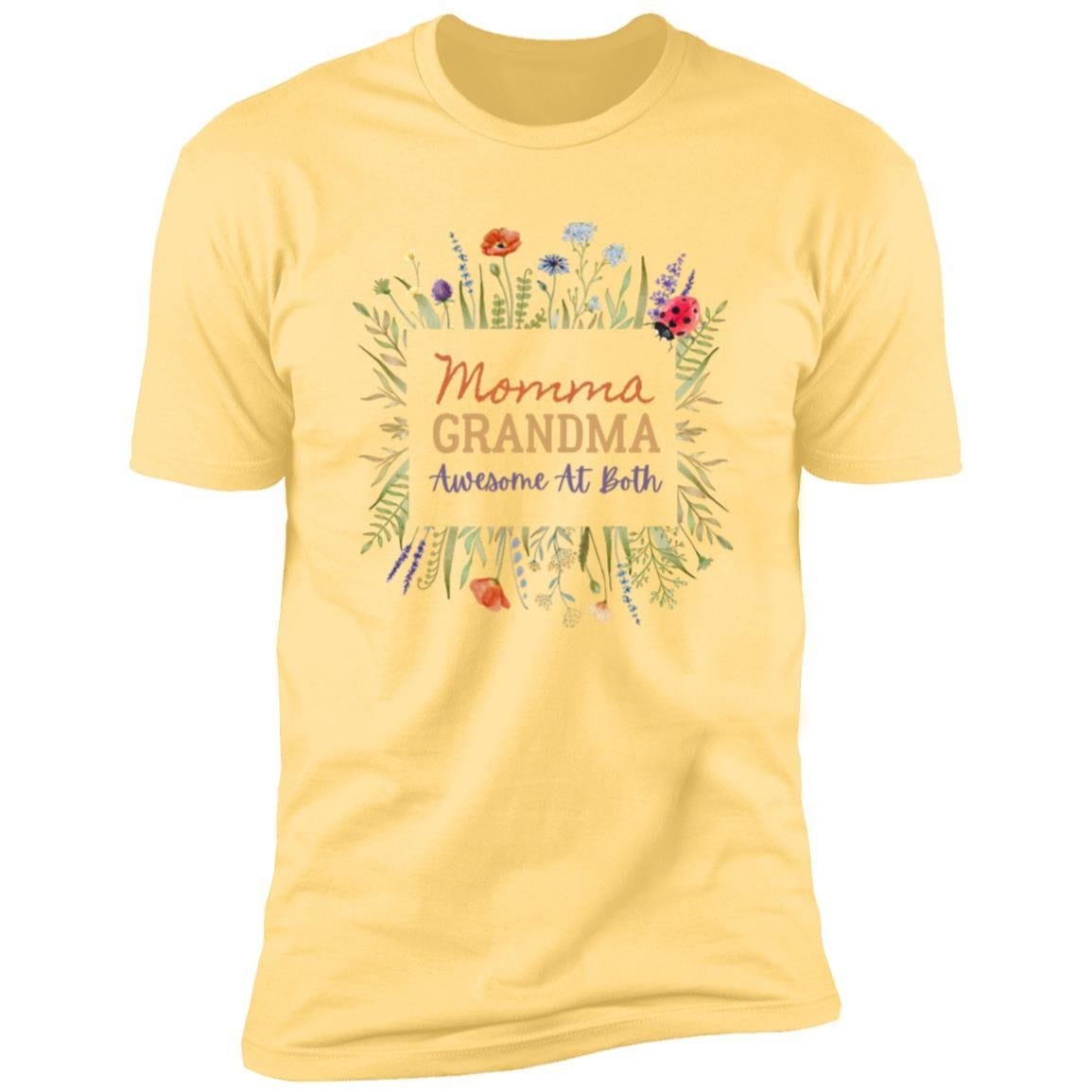 Personalized Momma Grandma Awesome At Both Premium T-Shirt for Moms and Awesome Grandmothers Too!