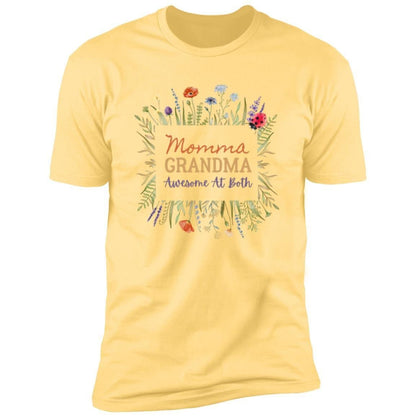 Personalized Momma Grandma Awesome At Both Premium T-Shirt for Moms and Awesome Grandmothers Too!