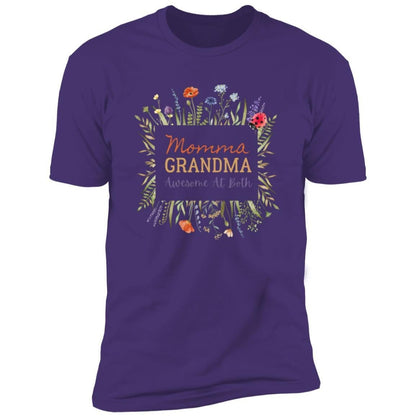 Personalized Momma Grandma Awesome At Both Premium T-Shirt for Moms and Awesome Grandmothers Too!