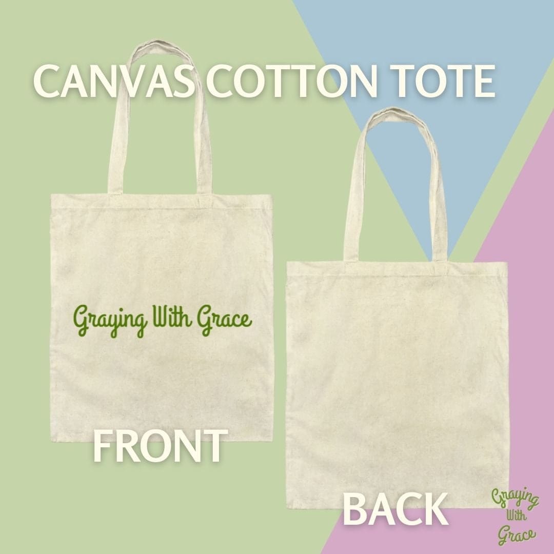 two bags with the words canvas cotton tote