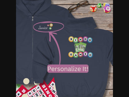 Personalized Bingo is My Gameo Bingo Hoodie Sweatshirt Jacket