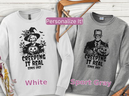 Personalized Creeping It Real Halloween Long Sleeve T-Shirts